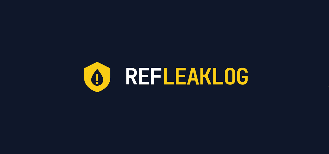 Ref LeakLog wordmark on dark